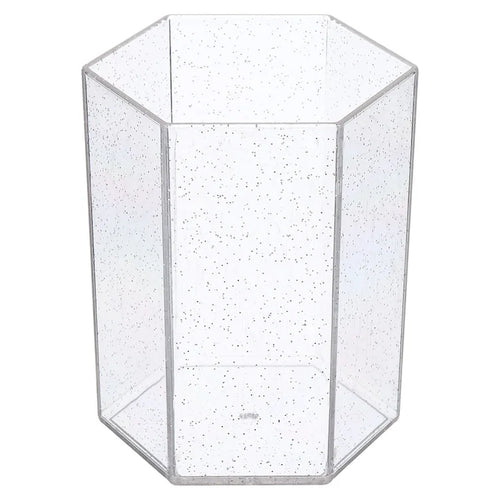 Acrylic Pencil Holder, Makeup Brush Holder Hexagon Desktop Organizer