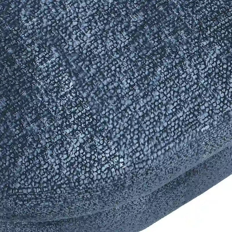 Oval Storage Bench Fabric Upholstered Entryway Bench with Rubber Wood Legs for Bedroom, Entryway, Living Room(43.5x16x16)