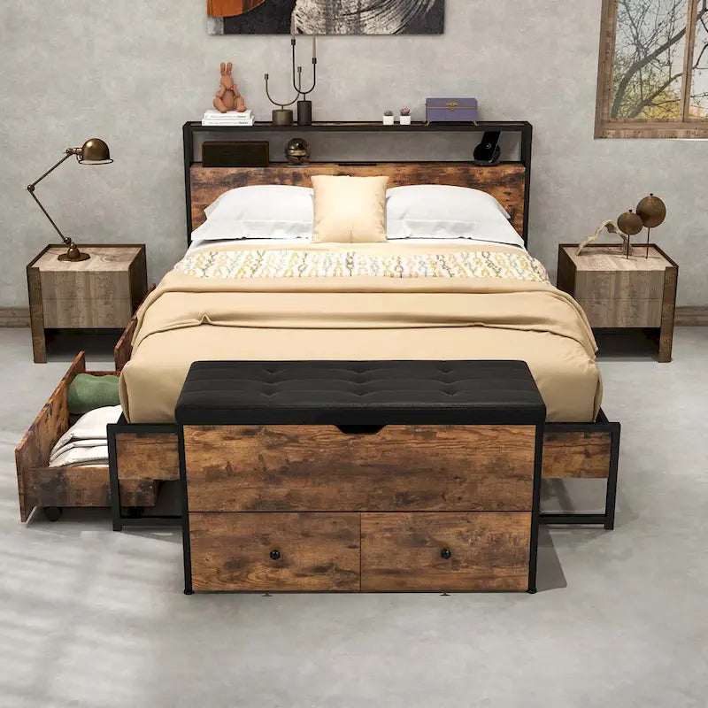 Storage Ottoman Bench Flip Top Wooden Storage Chest with - See Details