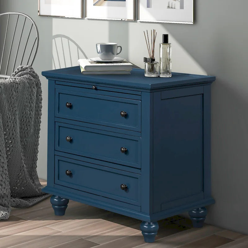 Modern Storage Wooden Cabinet with Three Drawers for Bedroom and Living Room