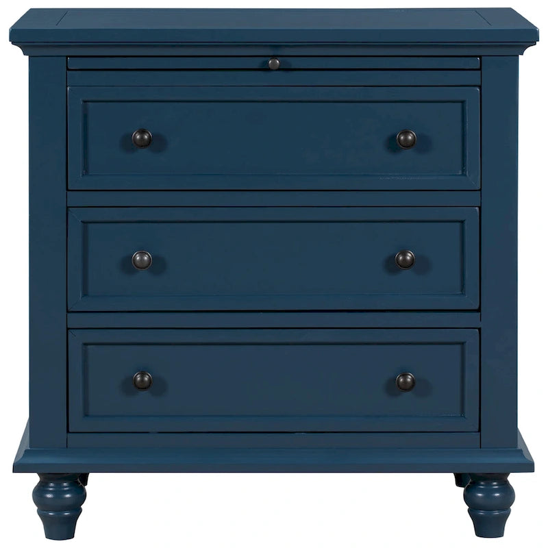 Modern Storage Wooden Cabinet with Three Drawers for Bedroom and Living Room