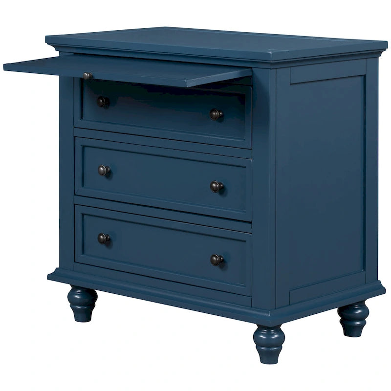 Modern Storage Wooden Cabinet with Three Drawers for Bedroom and Living Room