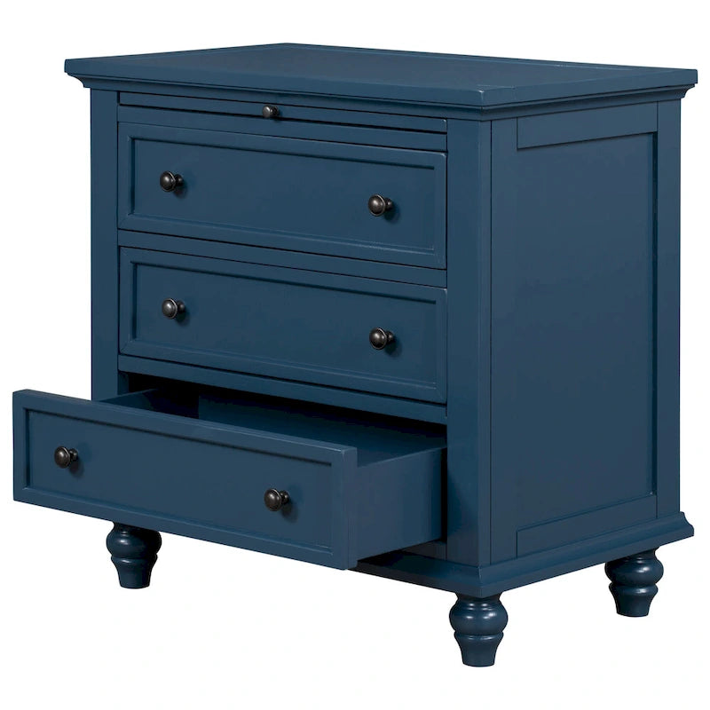Modern Storage Wooden Cabinet with Three Drawers for Bedroom and Living Room