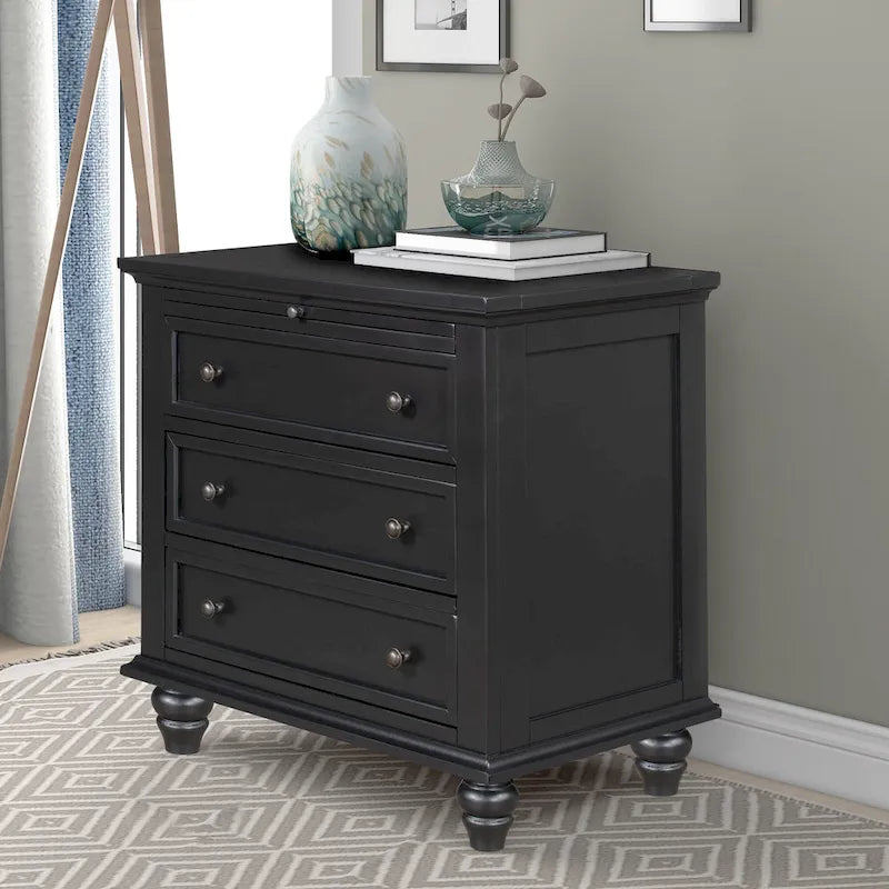 Modern Storage Wooden Cabinet with Three Drawers for Bedroom and Living Room
