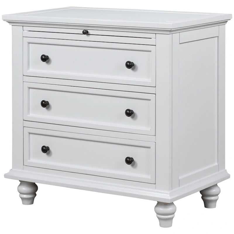 Modern Storage Wooden Cabinet with Three Drawers for Bedroom and Living Room