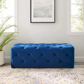48-inch Button Tufted Entryway Velvet Bench