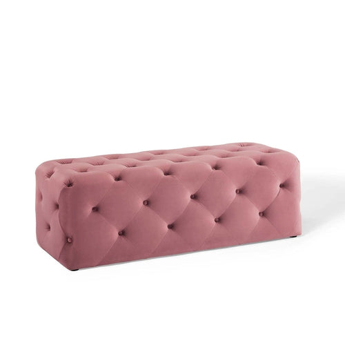 48-inch Button Tufted Entryway Velvet Bench