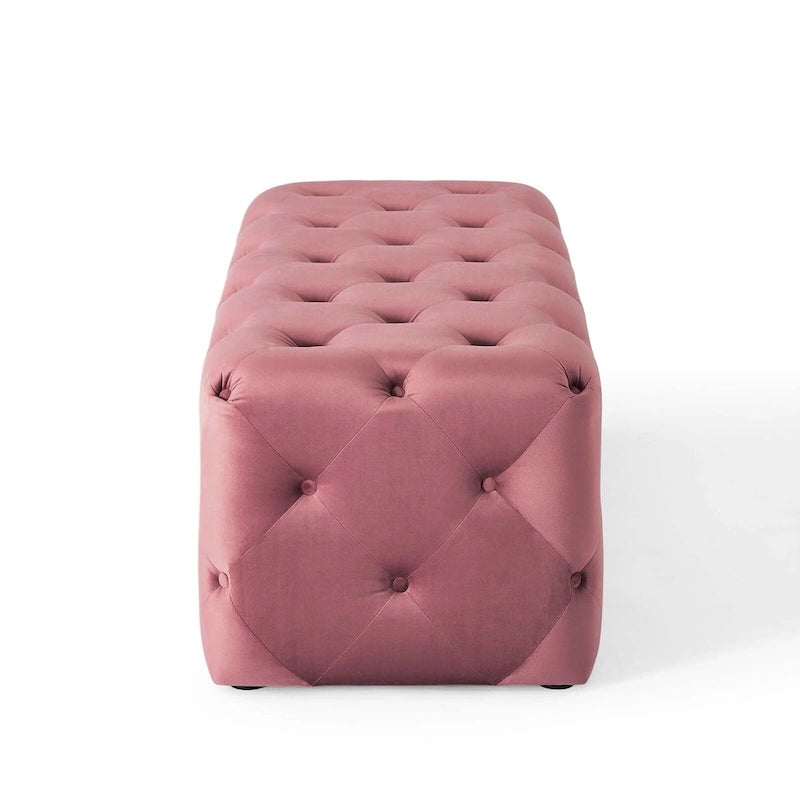 Carson Carrington Ullervad 48-inch Button Tufted Entryway Velvet Bench