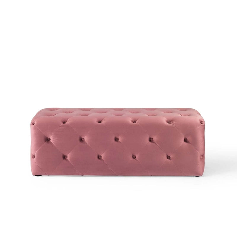 48-inch Button Tufted Entryway Velvet Bench