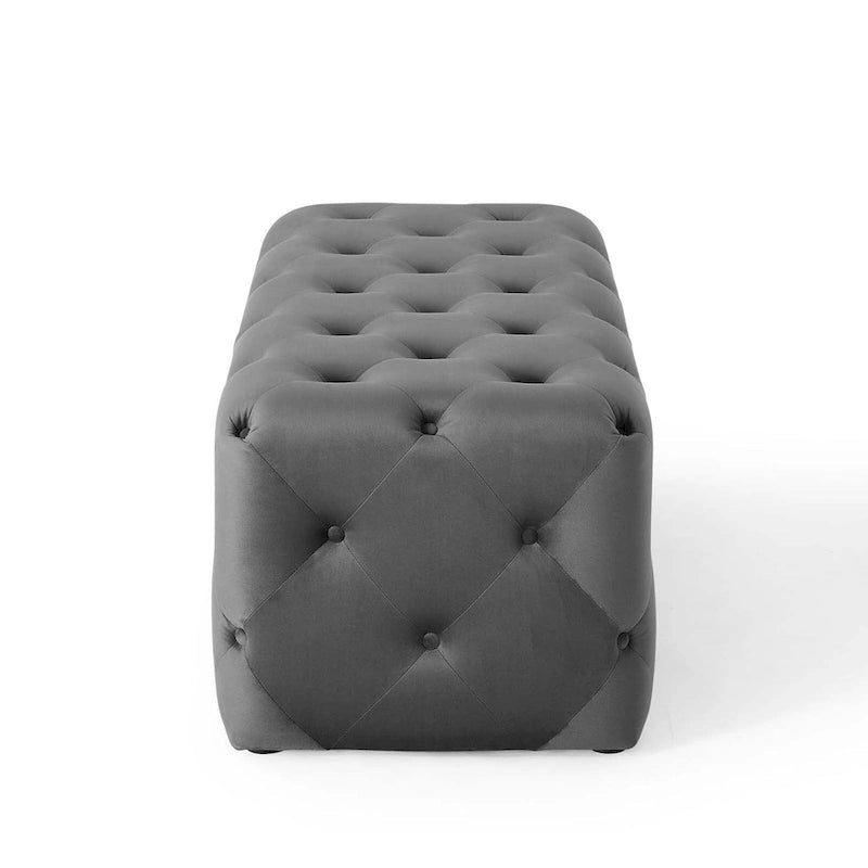 48-inch Button Tufted Entryway Velvet Bench