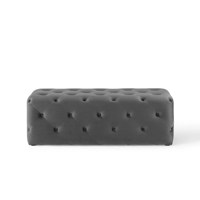 48-inch Button Tufted Entryway Velvet Bench