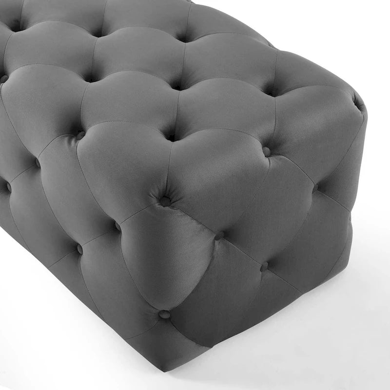 48-inch Button Tufted Entryway Velvet Bench