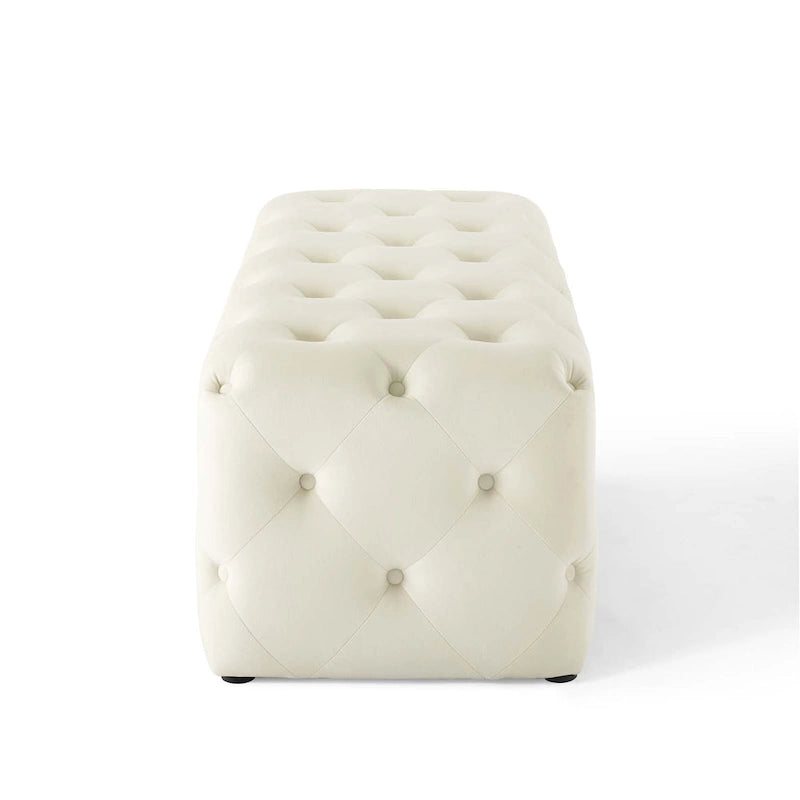48-inch Button Tufted Entryway Velvet Bench