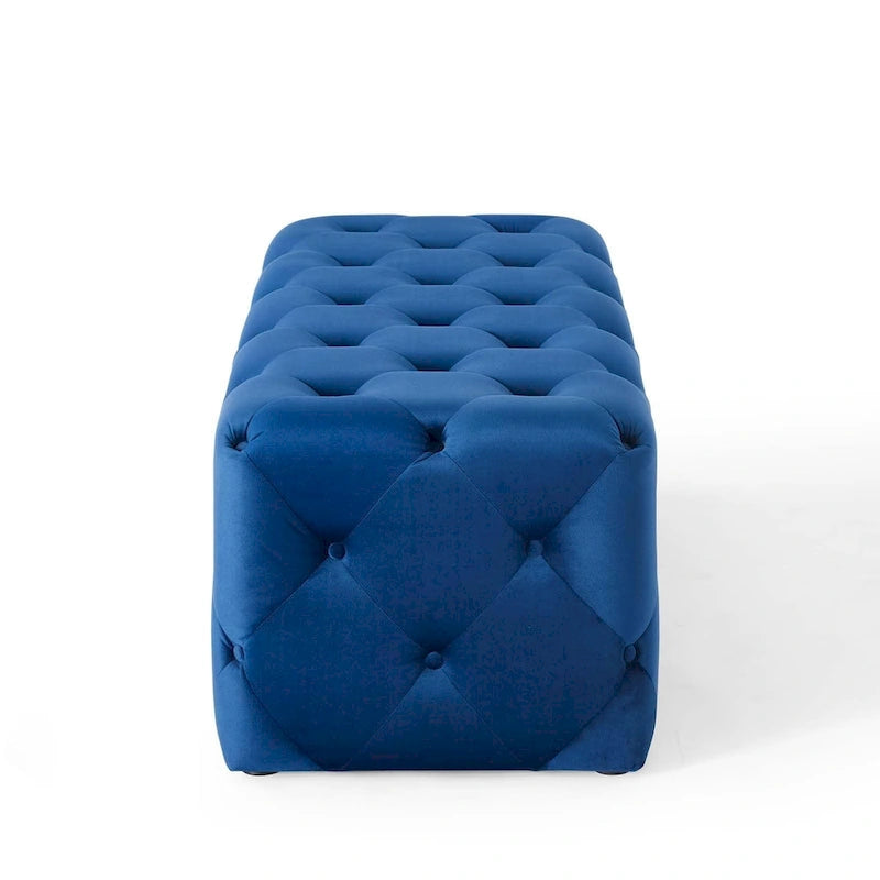 48-inch Button Tufted Entryway Velvet Bench