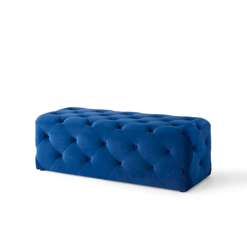 48-inch Button Tufted Entryway Velvet Bench