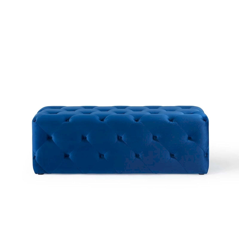 48-inch Button Tufted Entryway Velvet Bench