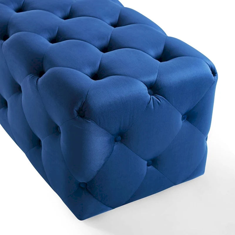 48-inch Button Tufted Entryway Velvet Bench