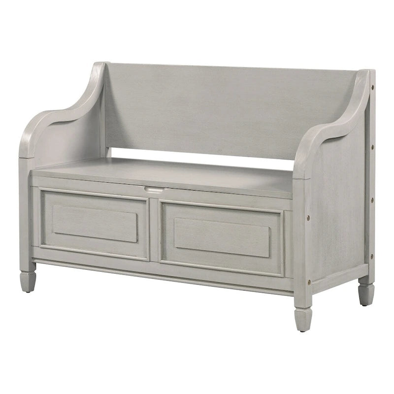 42 Rustic Style Solid wood Entryway Multifunctional Storage Bench