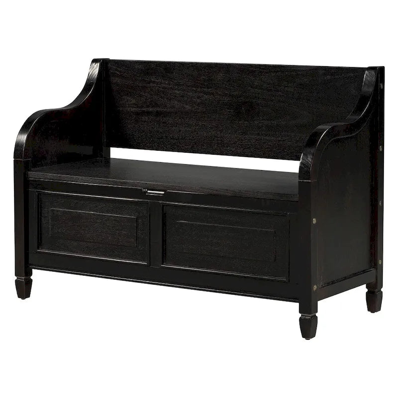 42 Rustic Style Solid wood Entryway Multifunctional Storage Bench