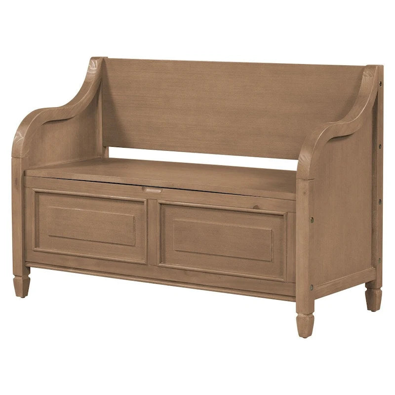 42 Rustic Style Solid wood Entryway Multifunctional Storage Bench