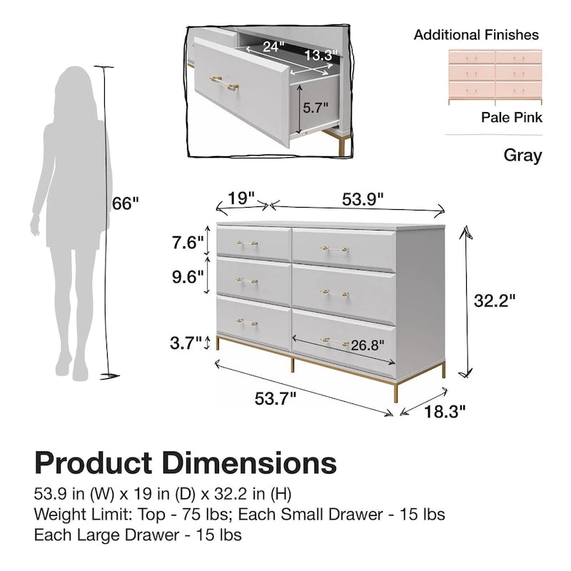 6 Drawer Dresser