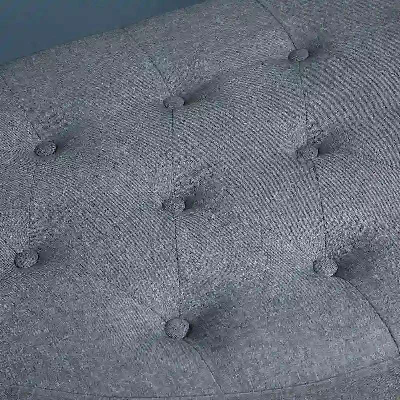 Half Circle Modern Luxurious Storage Polyester Fabric Ottoman Bed Bench with Legs Lift Lid Thick Sponge Pad Ideal Bench