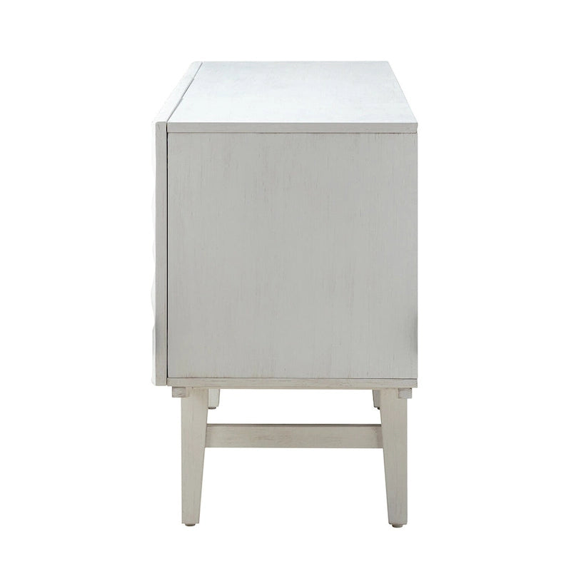Modern Carved Geometric Patterns Sideboard By