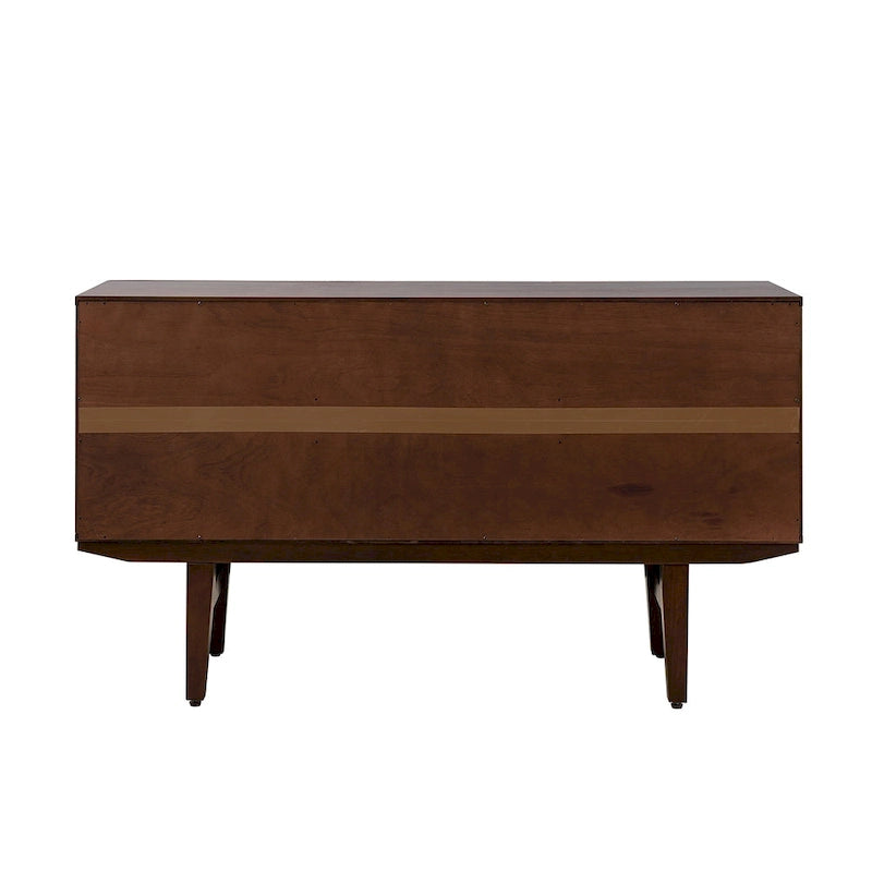 Modern Carved Geometric Patterns Sideboard By