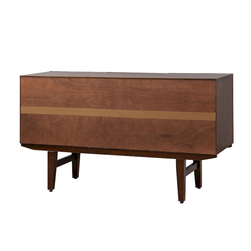Modern Carved Geometric Patterns Sideboard By