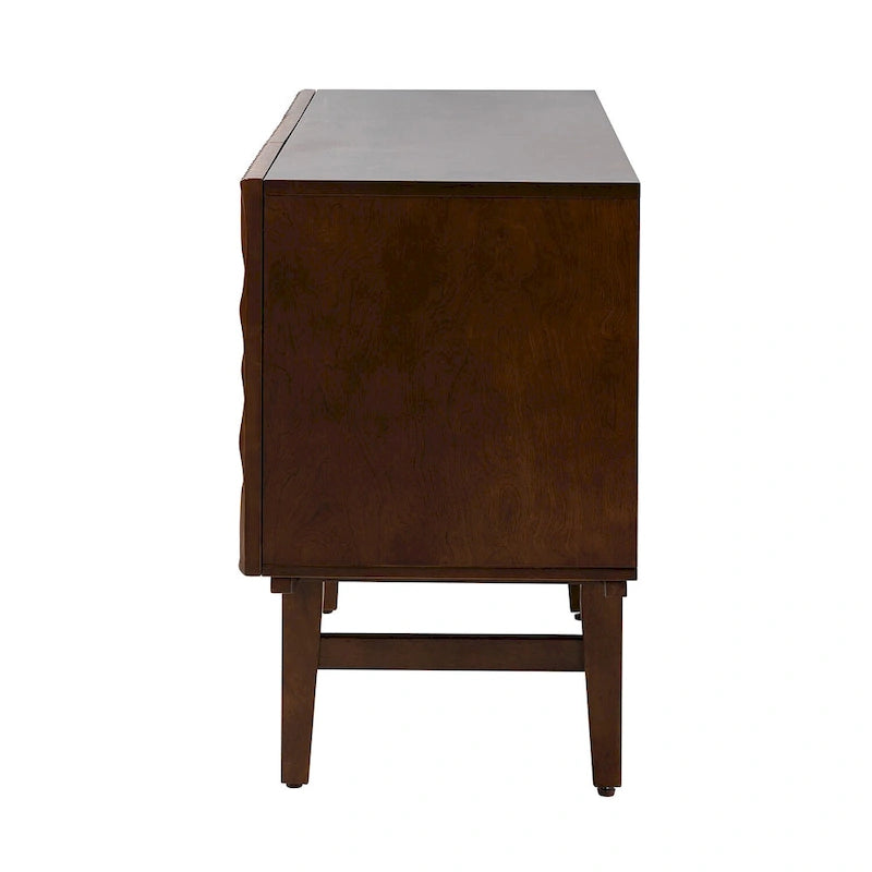 Modern Carved Geometric Patterns Sideboard By