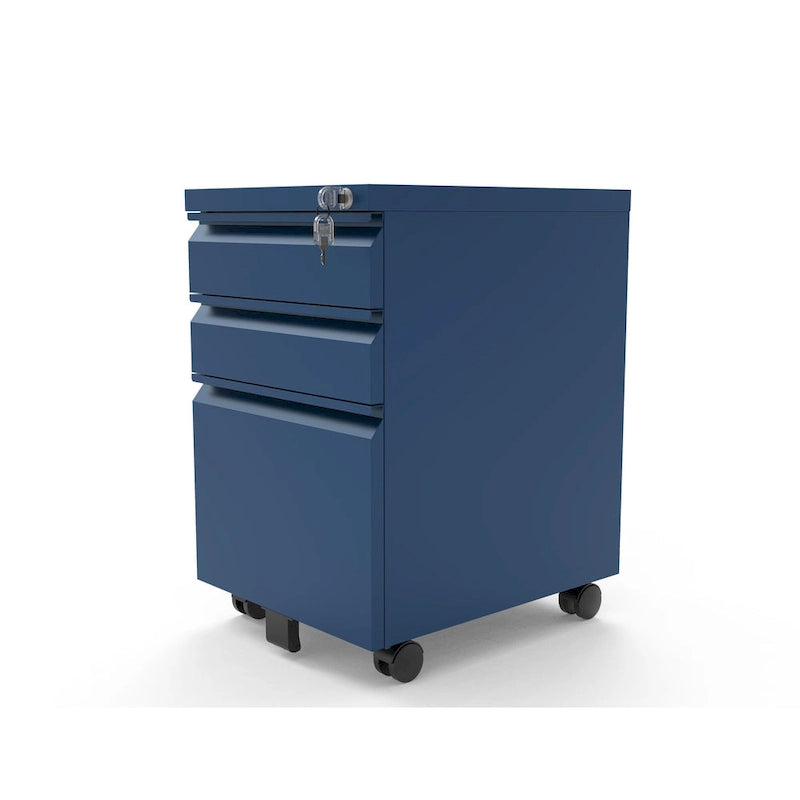 Modern Matte 3-Drawer Mobile File Cabinet by