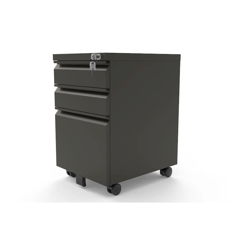 Modern Matte 3-Drawer Mobile File Cabinet by