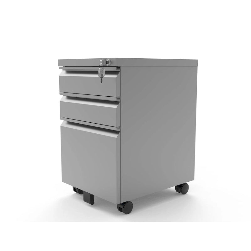 Modern Matte 3-Drawer Mobile File Cabinet by