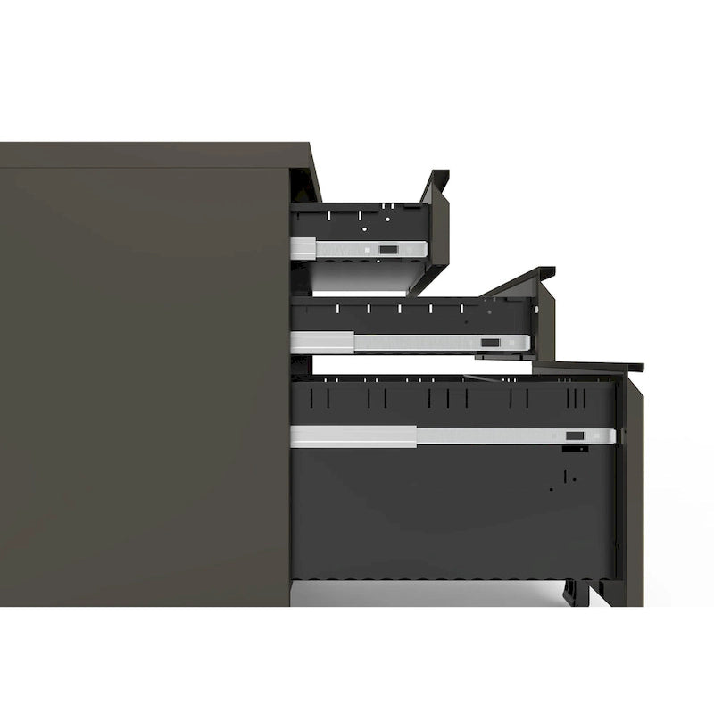 Modern Matte 3-Drawer Mobile File Cabinet by