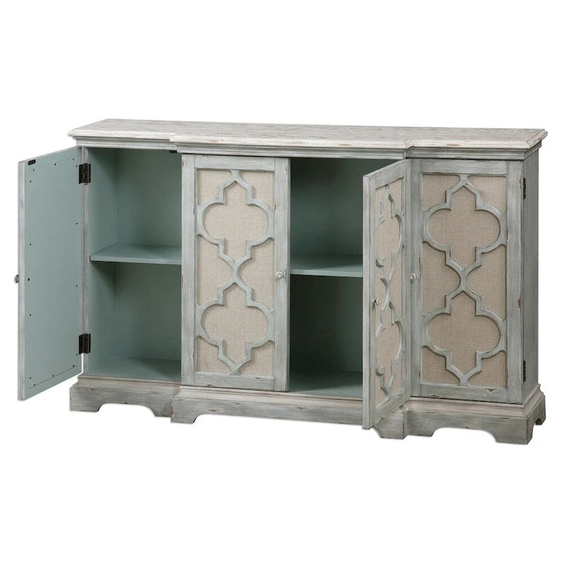 Sea Grey 4-door Cabinet