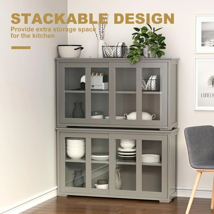Sideboard Buffet Cupboard Storage Cabinet with Sliding Door - 42 x 13.0 x 24.5 (L x W x H)