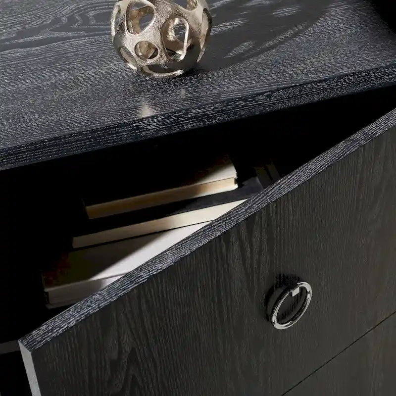 White/ Gold Lacquer Chest - 24Wx18Dx26H