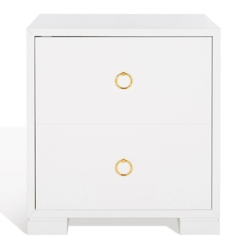 White/ Gold Lacquer Chest - 24Wx18Dx26H