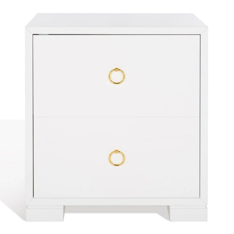 White/ Gold Lacquer Chest - 24Wx18Dx26H