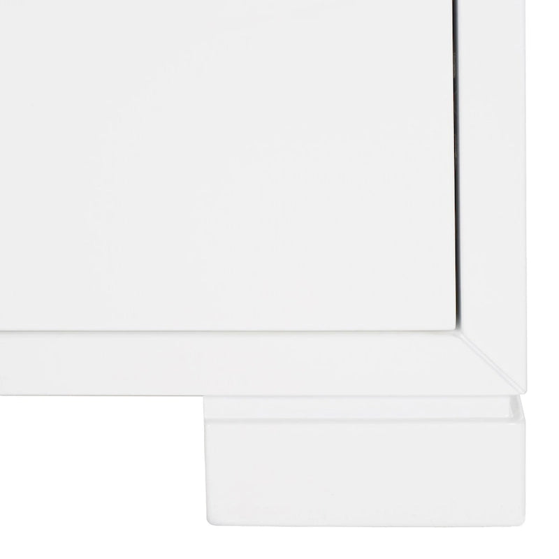 White/ Gold Lacquer Chest - 24Wx18Dx26H