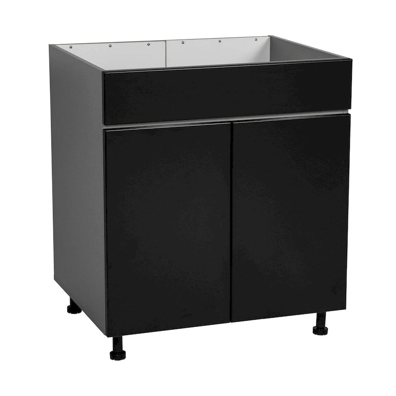 36 Sink Base Cabinets-High Double Door-Grey - 36 x 34 1/2 x 23 3/8