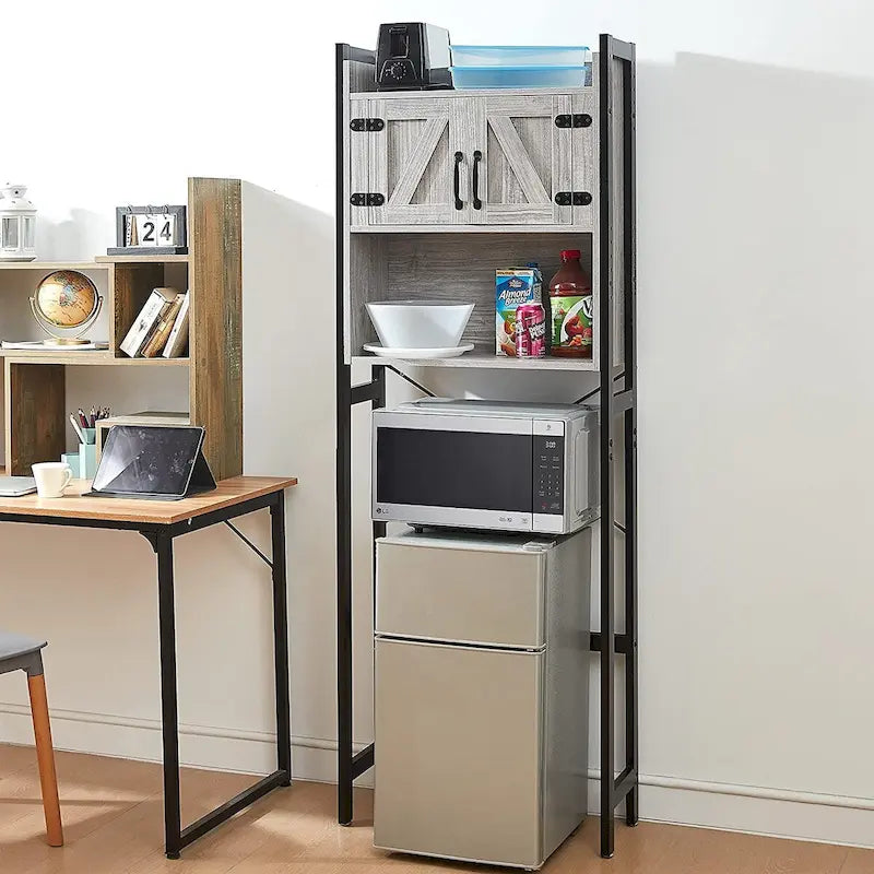 Dorm Hutch - Over the Fridge Organizer by - 23.60L x 9.85D x 74H