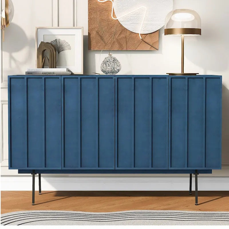 Modern Cabinet with 4 Doors and Adjustable Shelves
