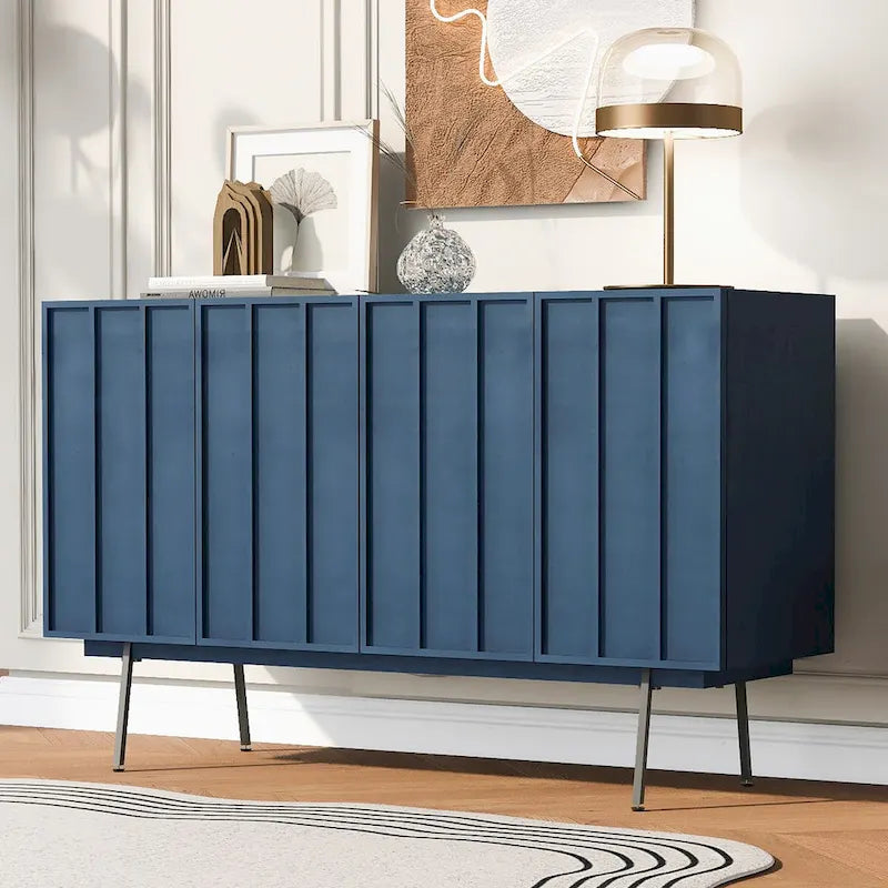 Modern Cabinet with 4 Doors and Adjustable Shelves