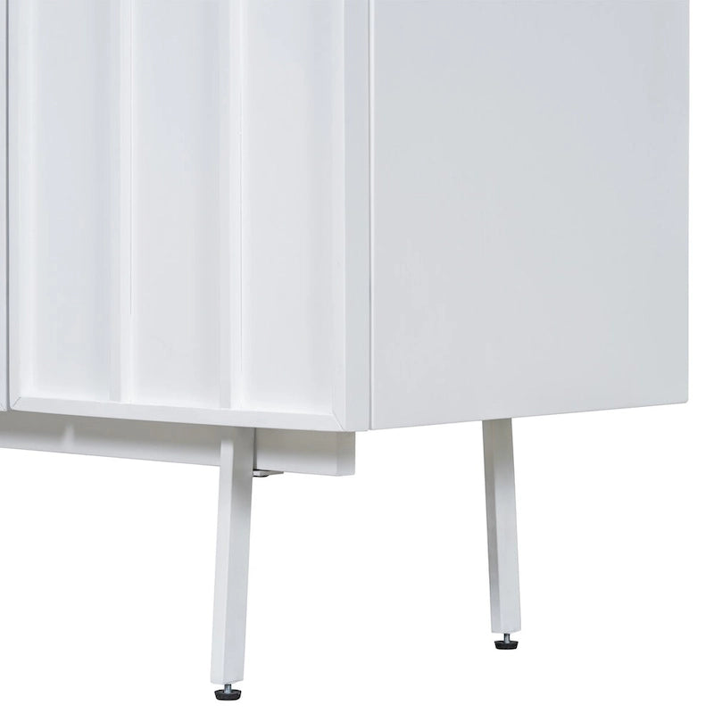 Modern Cabinet with 4 Doors and Adjustable Shelves