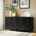 Midcentury 30Tall 2 Door Accent Cabinet Set of 2 by
