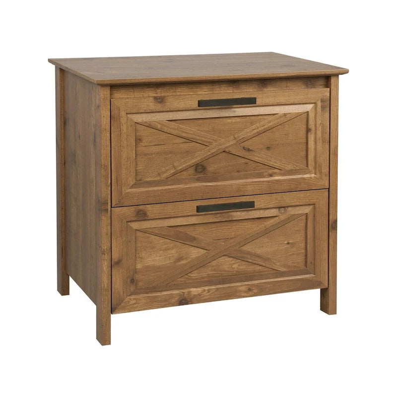 Houston Rustic Brown 2-drawer Lateral Filing Cabinet