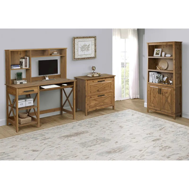 Houston Rustic Brown 2-drawer Lateral Filing Cabinet
