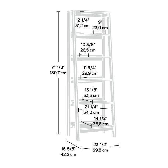 Trestle 5-Shelf Bookcase