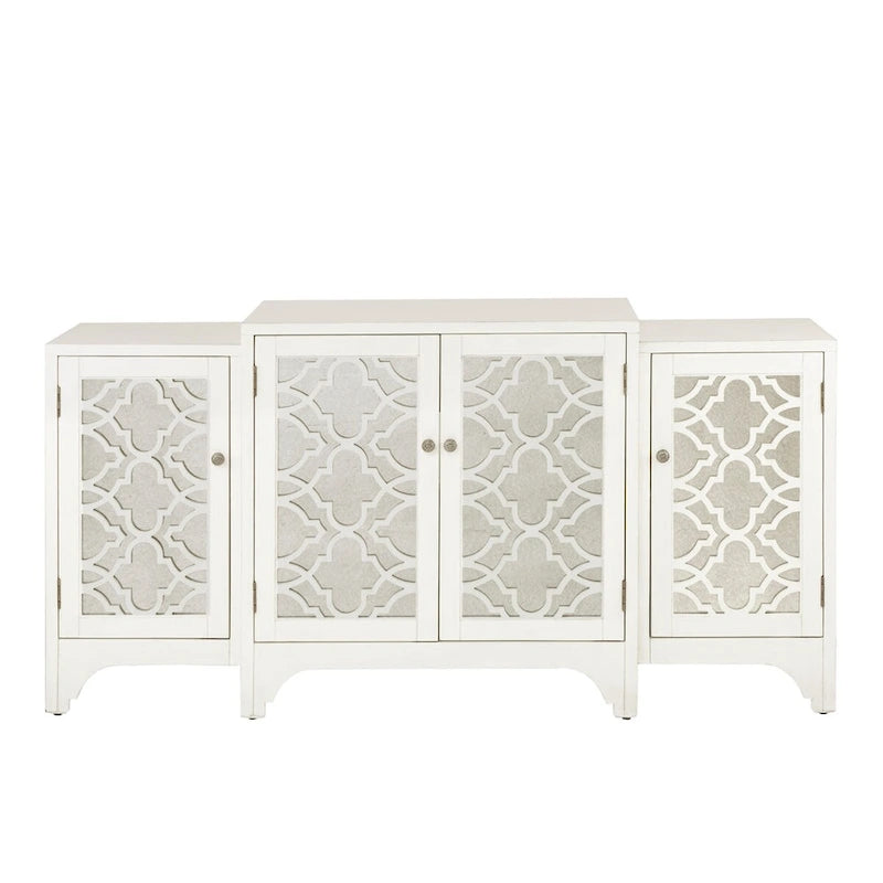 Cream Quatrefoil Dining Buffet Server